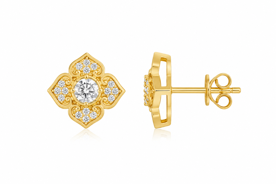Boucles d'oreilles Luciana en Vermeil or 18 carats, la paire