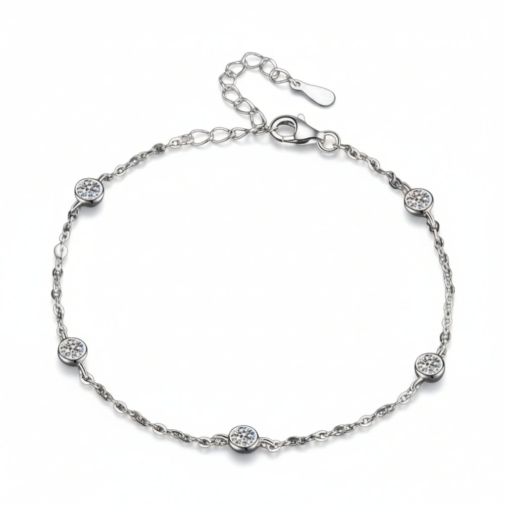 Bracelet Illa en argent 925, plaqué or blanc 10 carats | Maison Joyeria