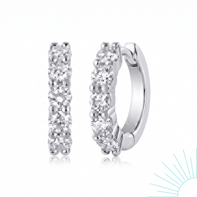Boucles d'oreilles Aquira en argent sterling 925, la paire