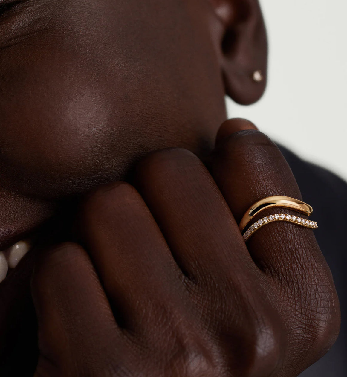 Bague Lucera en argent 925, plaqué or 10 carats | Maison Joyeria