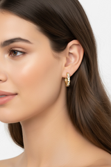Boucles d'oreilles Aquira en argent 925, plaqué or 10 carats | Maison Joyeria