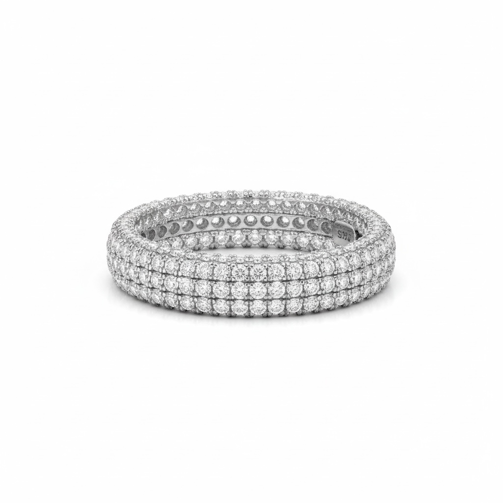 Bague Nemya en argent 925, vermeil or blanc 18 carats | Maison Joyeria