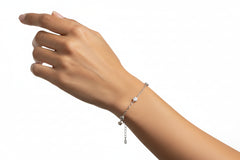 Bracelet Illa en argent 925, plaqué or blanc 10 carats | Maison Joyeria