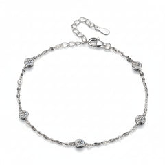 Bracelet Illa en argent 925, plaqué or blanc 10 carats | Maison Joyeria